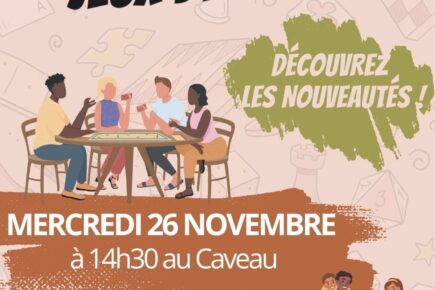 Affiche Après-midi jeux de société novembre 2025 à la CLEF