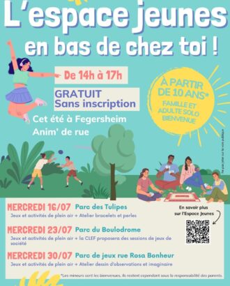 Affiche Espace Jeunes en bas de chez toi Juillet 2025