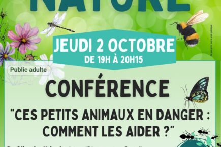 Affiche sur la conférence Rendez-vous Nature du mois d'octobre 2025 sur la biodiversité