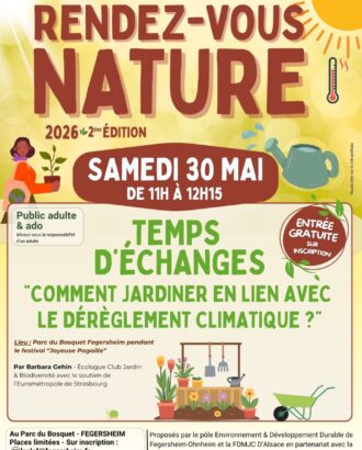 Affiche temps d'échanges rendez-vous nature 2026