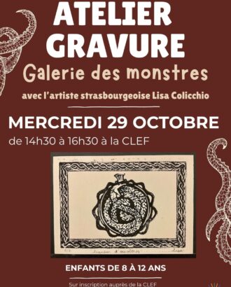 Affiche Atelier Gravure octobre 2025