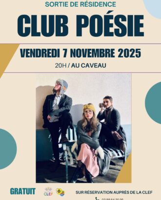 Affiche Sortie de résidence concert novembre 2025 Club Poésie