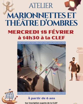 Affiche atelier marionnettes et théâtre