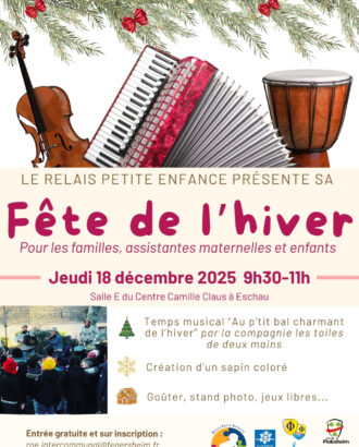 Affiche Fête de Noël du Relais Petite Enfance 2025