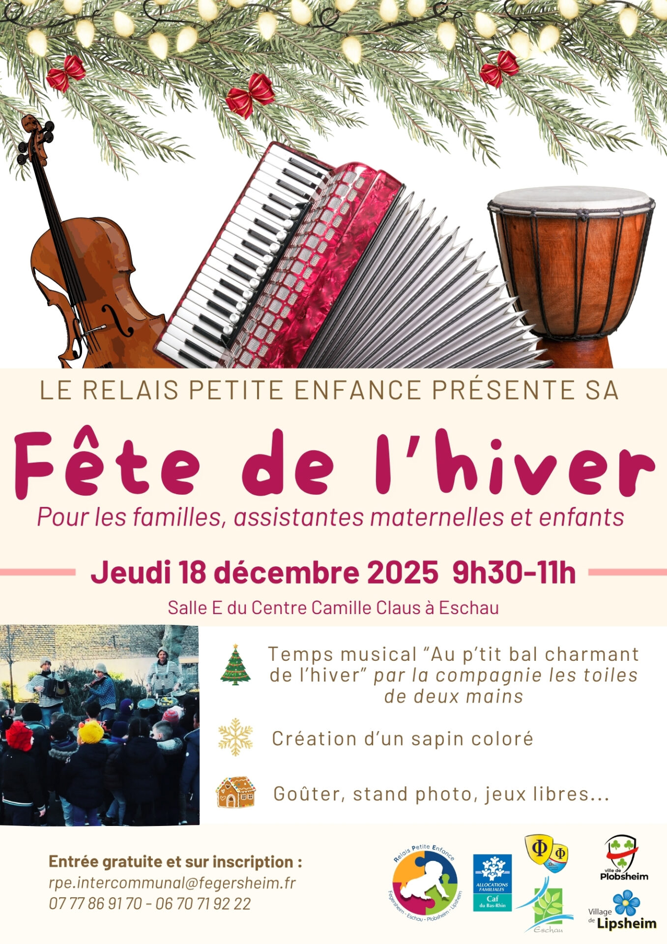 Affiche Fête de Noël du Relais Petite Enfance 2025