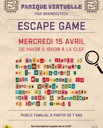 Affiche Escape game CLEF avril