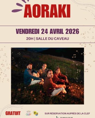 Affiche Aoraki concert avril fegersheim