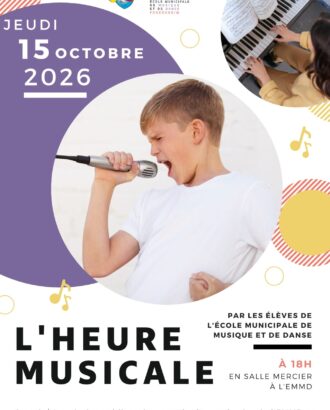 Affiche Heure musicale octobre 2026 de l'école de musique et de danse de Fegersheim