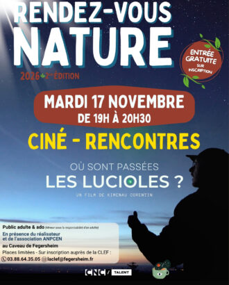 Affiche ciné rencontre où sont les lucioles ? novembre 2026 Caveau