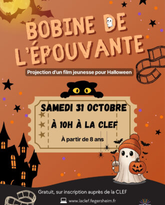 Affiche projection de film pour Halloween