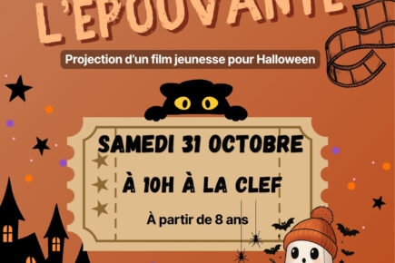Affiche projection de film pour Halloween