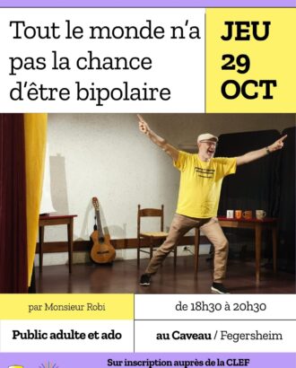 Affiche conférence spectacle sur la bipolarité