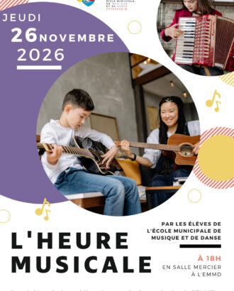 Affiche Heure musicale novembre 2026 de l'école de musique et de danse de Fegersheim